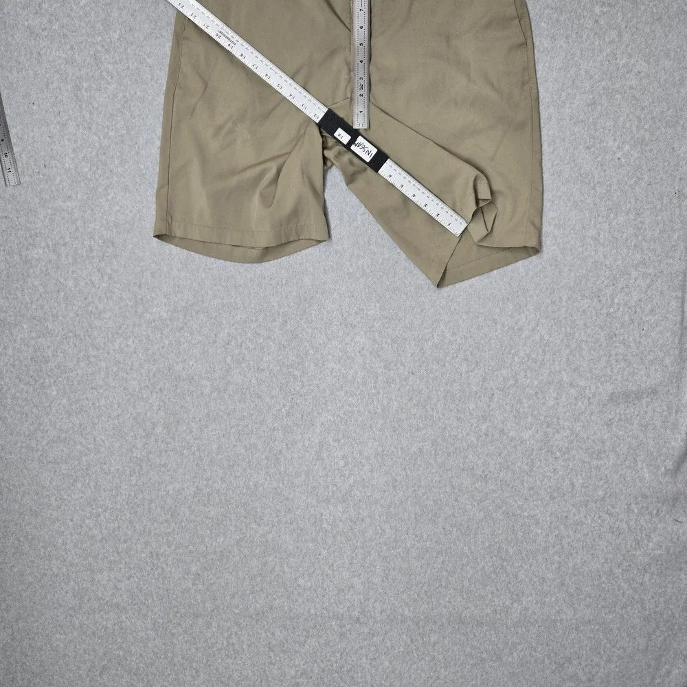 Nike‎ Men Shorts 36 Khaki Embroidered Chino Dri-Fit Golf Logo Standard